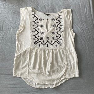 Lucky Brand Beaded & Embroidered Tank Top